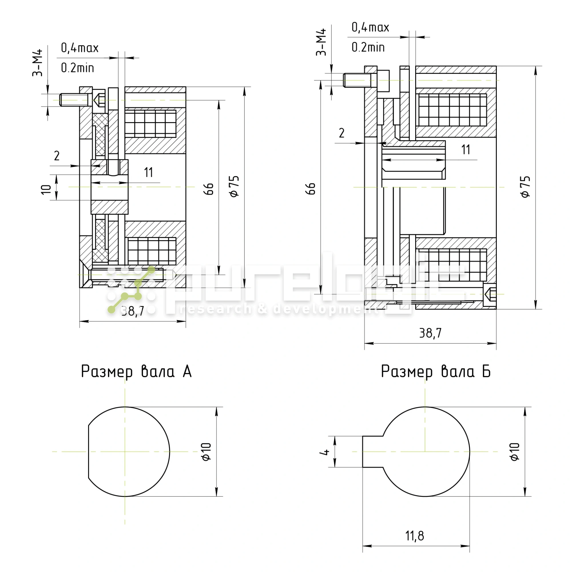 Тормоз электрический WSDZ1-2-24 4 964 Тормоз электрический WSDZ1-2-24 фото