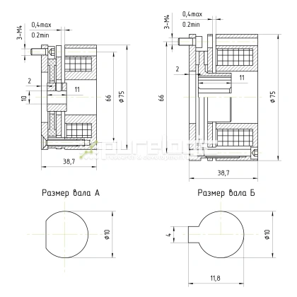 Тормоз электрический WSDZ1-2-24 4 964 Тормоз электрический WSDZ1-2-24 фото
