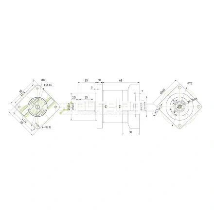 Редуктор планетарный 57PLF10K-14S-D14 фото