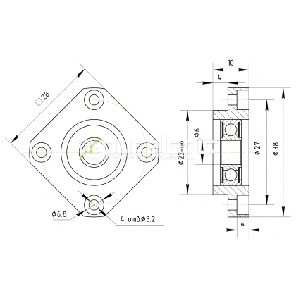Опора ШВП подшипниковая FF6-C5 фото
