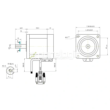 Двигатель шаговый с энкодером YK286EC156A1 фото