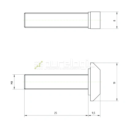Болт Т-образный 40TS8x25 фото
