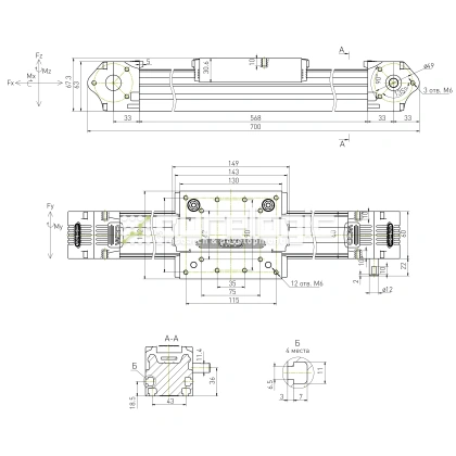 Модуль линейного перемещения CCM-W60-700-1A 71 659 Модуль линейного перемещения CCM-W60-700-1A фото