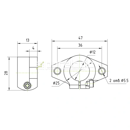 Держатель вала SHF12 фото