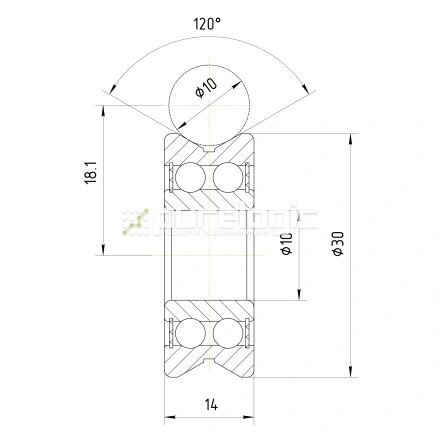Опорный ролик LV20/8ZZ фото