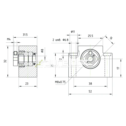 Опора ШВП подшипниковая BK8-C5 фото