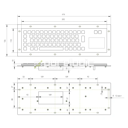 Промышленная клавиатура CT-KB02-65RMU 24 442 Промышленная клавиатура CT-KB02-65RMU фото