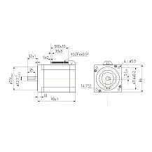 Двигатель шаговый биполярный 86CM80 7 859 руб. Двигатель шаговый биполярный 86CM80
