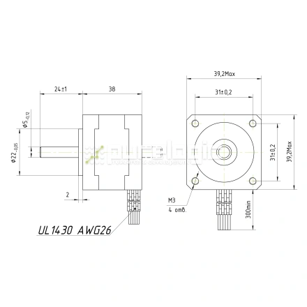 Двигатель шаговый FL39ST38-0504B фото