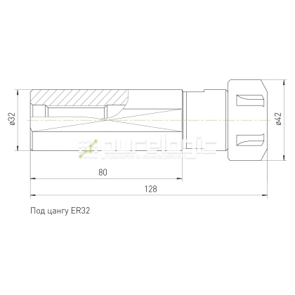 Цанговый патрон SL32-ER25-80L фото
