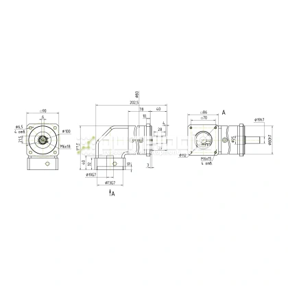 Редуктор планетарный угловой 86WPLF15K-19S фото