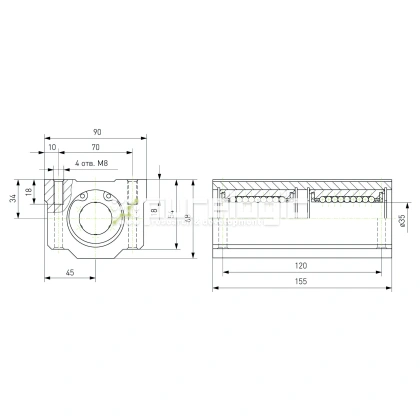 Модуль опорный удлиненный SC35L-UU фото