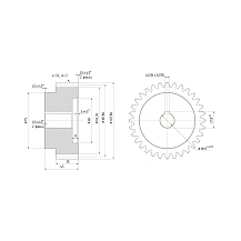 Шестерня косозубая GH3-T32D19