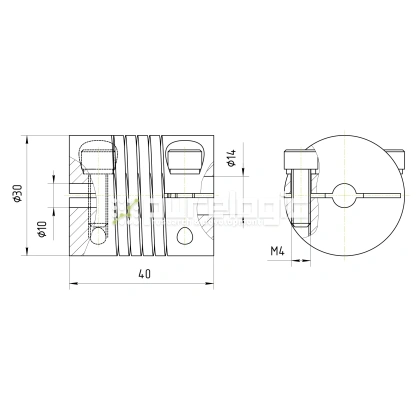 Муфта соединительная BR-3040-10-14 фото
