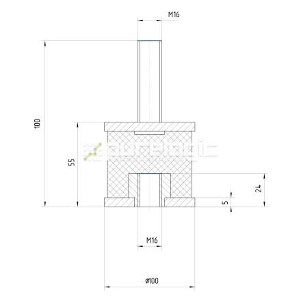 Виброопора BS10055-M16 фото