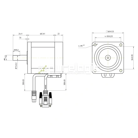 Двигатель шаговый с энкодером YK260EC65E1 фото
