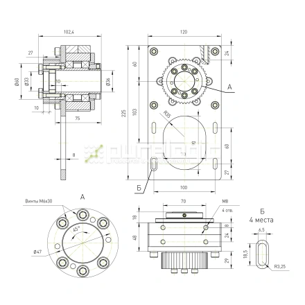 Модуль вращающейся гайки ШВП RY-MRN20 фото