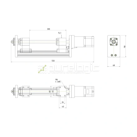 Модуль линейного перемещения PLLM-71-300 фото