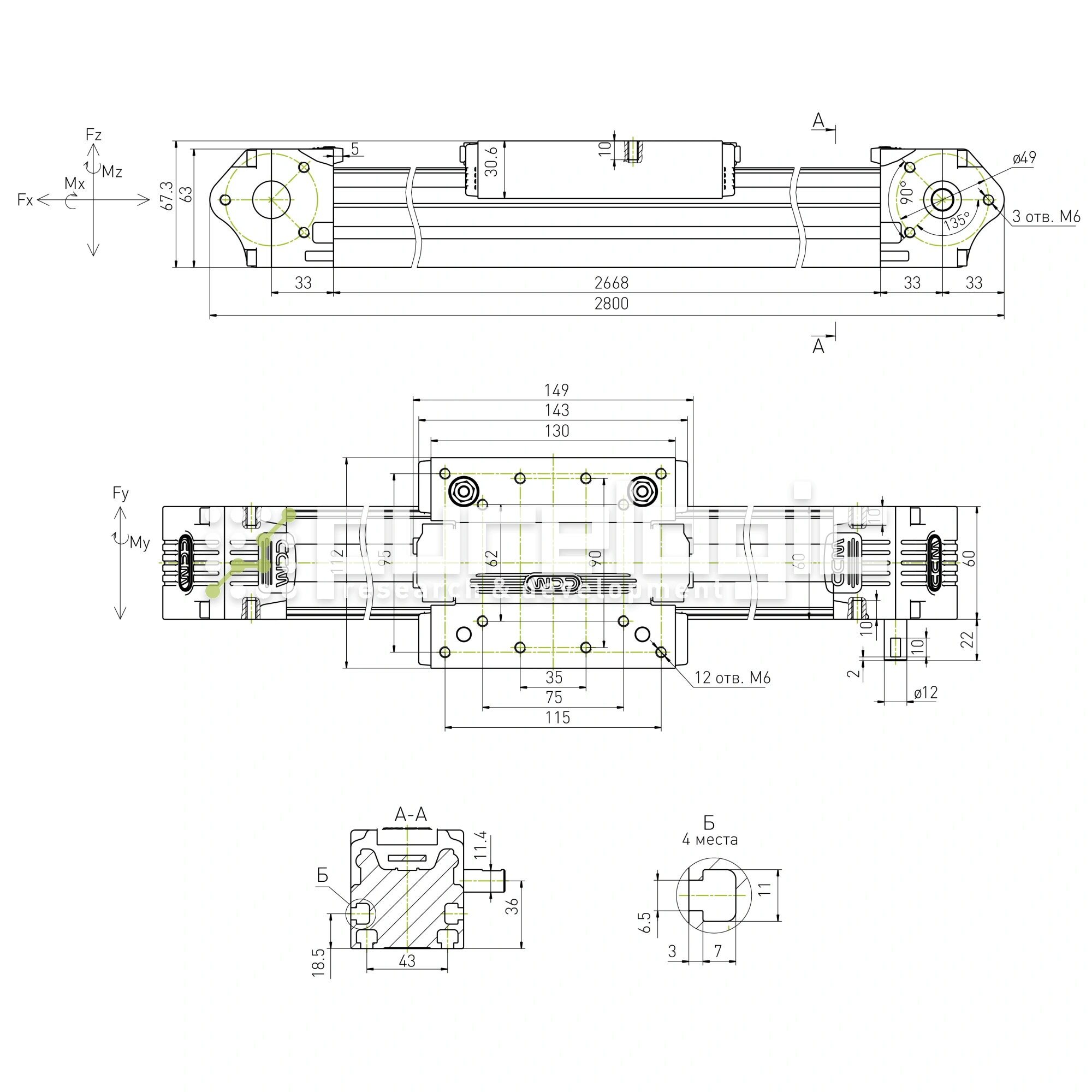 Модуль линейного перемещения CCM-W60-2800-1A 104 105 Модуль линейного перемещения CCM-W60-2800-1A фото