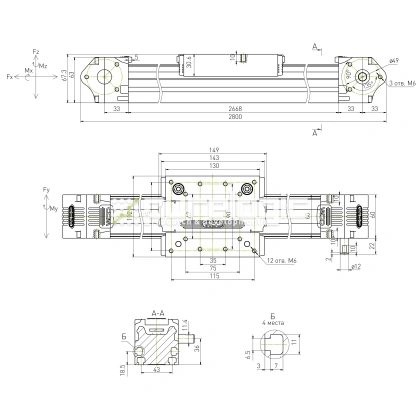 Модуль линейного перемещения CCM-W60-2800-1A 104 105 Модуль линейного перемещения CCM-W60-2800-1A фото