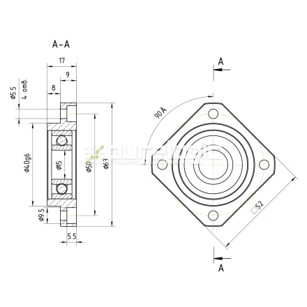 Опора ШВП Hiwin FF15-C5 фото