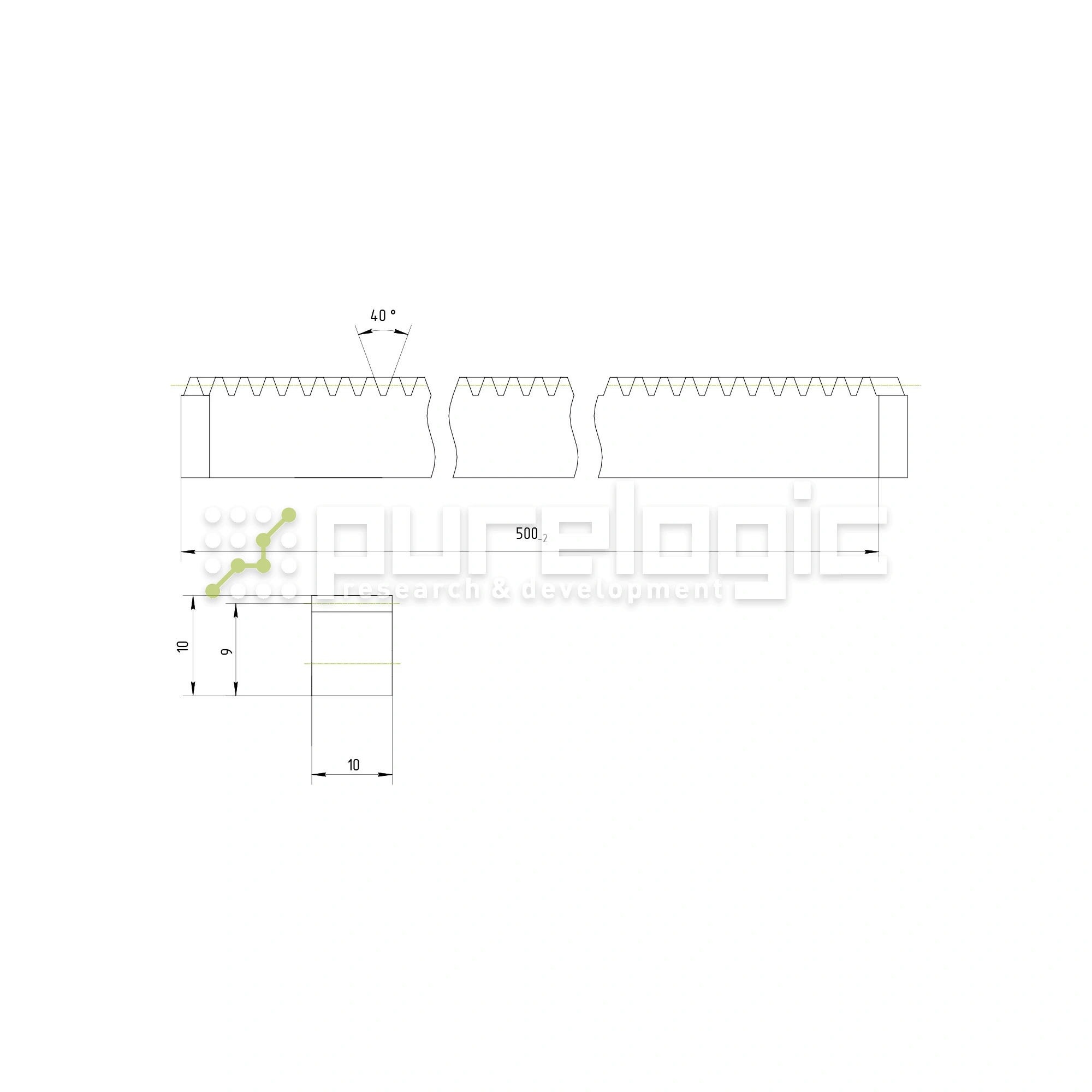 Рейка косозубая RH1-1010 3 157 Рейка косозубая RH1-1010 фото