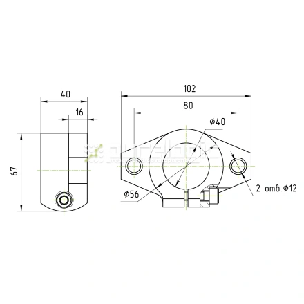 Держатель вала SHF40 фото