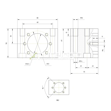 Модуль крепления гайки ШВП MGD25 фото