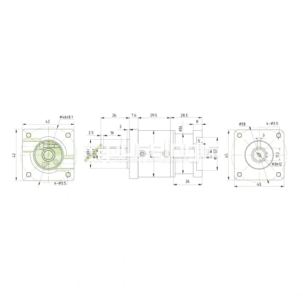 Редуктор планетарный 42PLF3K-8S-D10 фото