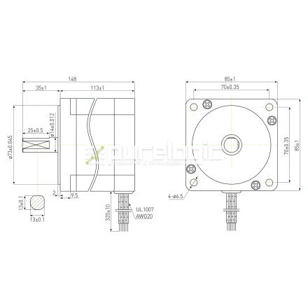 Двигатель шаговый PL86H113-D14 фото