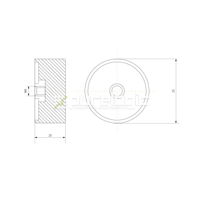 Виброопора DE25x20 фото