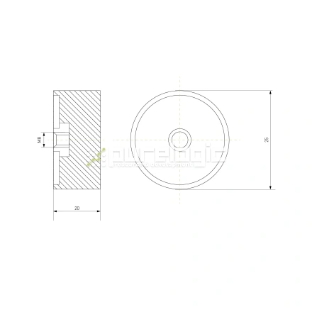 Виброопора DE25x20 фото