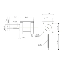 Двигатель шаговый биполярный 42CM04 1 843 руб. Двигатель шаговый биполярный 42CM04
