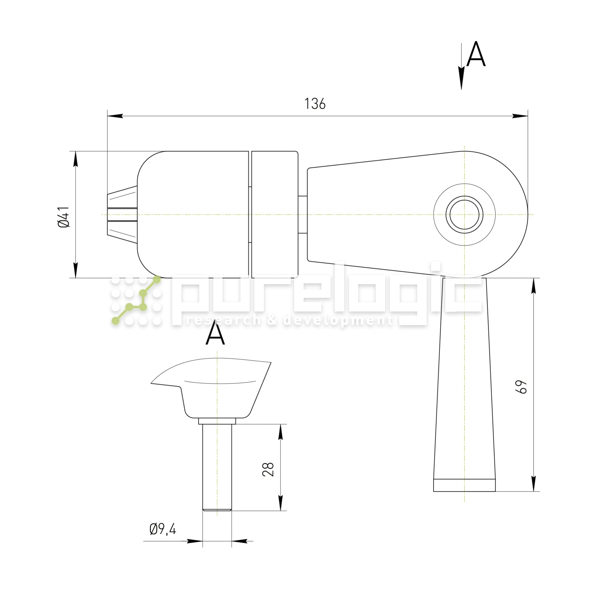 Патрон сверлильный угловой J0810-H136 946 Патрон сверлильный угловой J0810-H136 фото