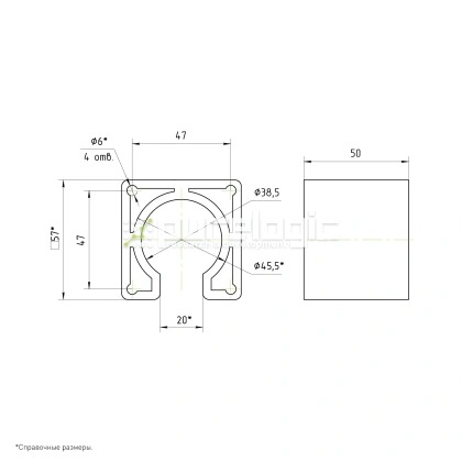 Кронштейн алюминиевый MH-57AP фото
