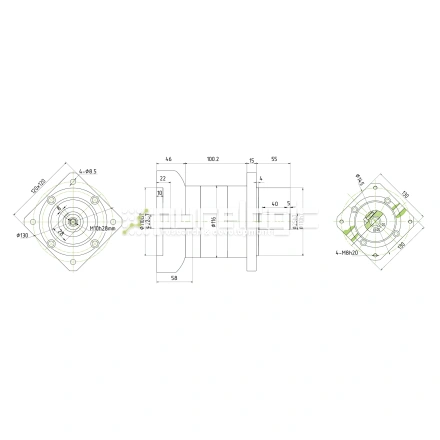 Редуктор планетарный 130PLF20K-22S-D25 фото