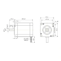 Двигатель шаговый биполярный 57CM26-4A 4 175 руб. Двигатель шаговый биполярный 57CM26-4A