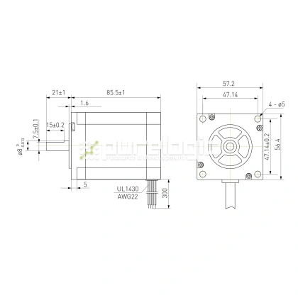 Двигатель шаговый биполярный 57CM26-4A фото