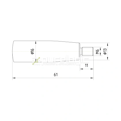 Рукоятка 100101-50*M6 фото