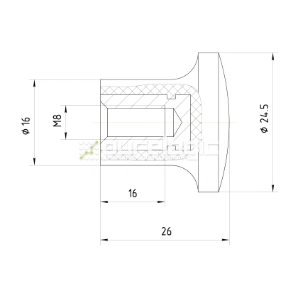 Ручка 100201-25*M8 фото