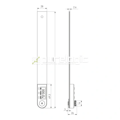 Линейка цифровая угловая PL5423Z-300 2 587 Линейка цифровая угловая PL5423Z-300 фото