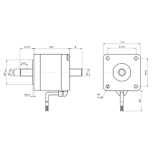 Двигатель шаговый биполярный 42CM08-SZ 2 714 руб. Двигатель шаговый биполярный 42CM08-SZ