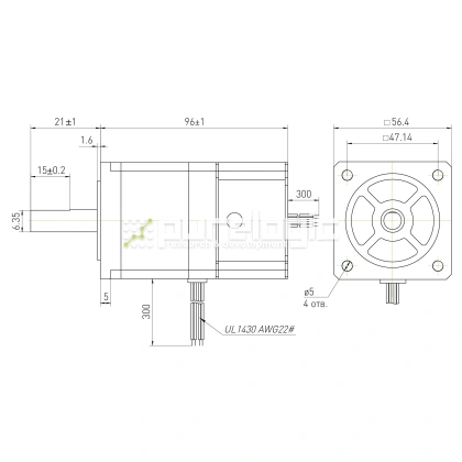Двигатель шаговый с электрическим тормозом 57CM13-BZ фото