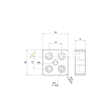 Пластина 9090EGJ-M16 фото