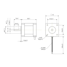 Двигатель шаговый биполярный 42CM08-1A 2 982 руб. Двигатель шаговый биполярный 42CM08-1A