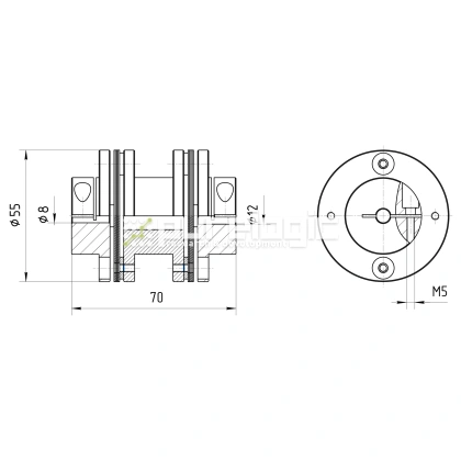 Муфта соединительная BD1-5570-8-12 фото