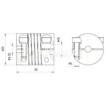 Муфта соединительная BR-2530-6.35-10 фото