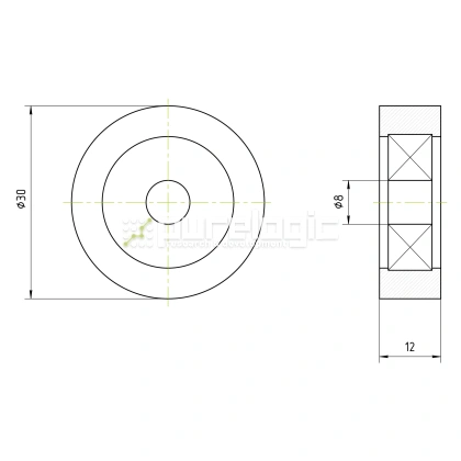 Опорный ролик BS30-d8W12 фото