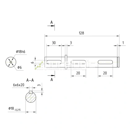 Вал выходной WS40S-D18 927 Вал выходной WS40S-D18 фото