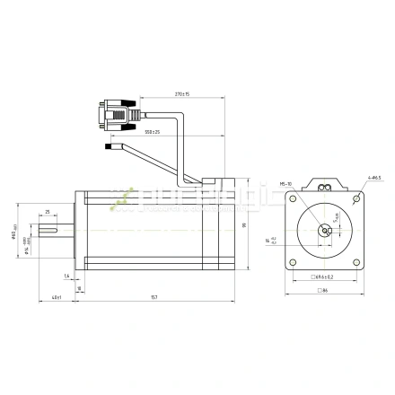 Двигатель шаговый с энкодером ES-MH234120 фото